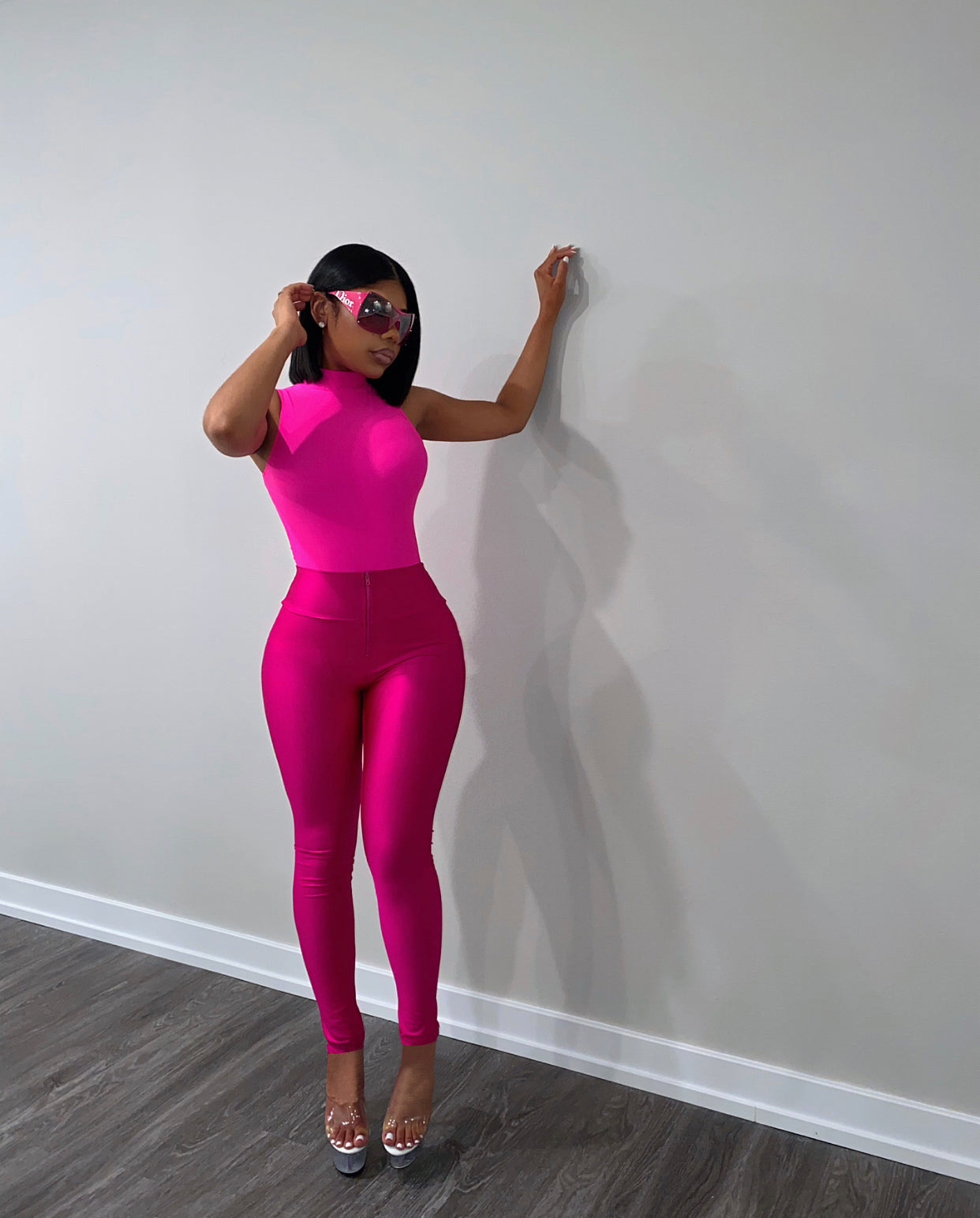 Women Summer Solid Stretchy Zipper Pants 12