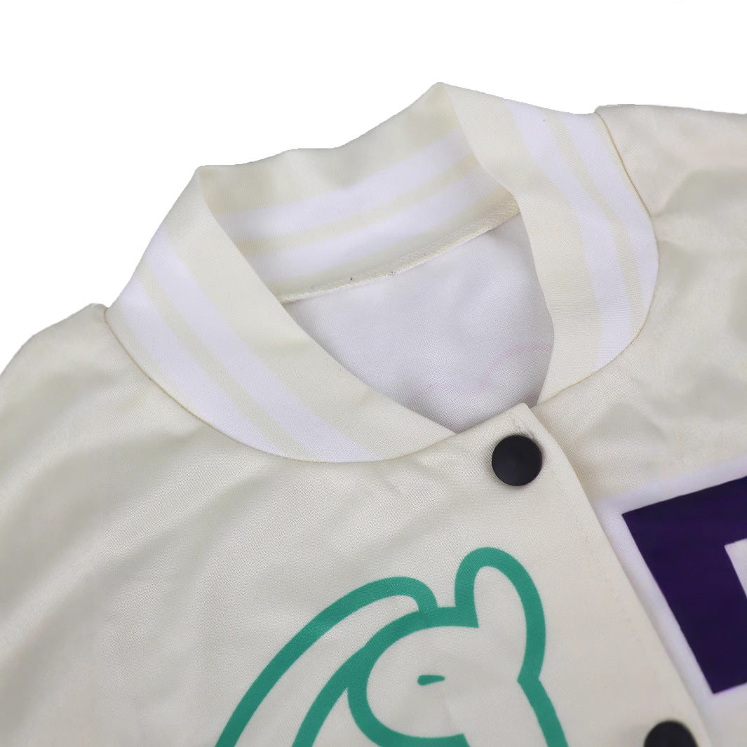 Women Casual Print Ribbed Jacket