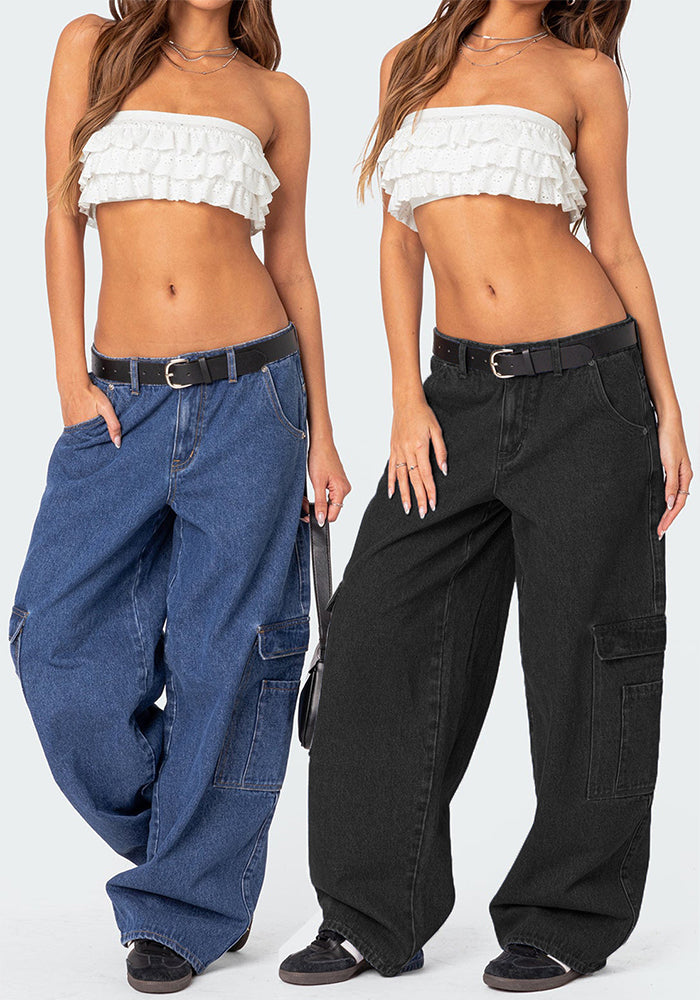 Women Cargo Denim Pants