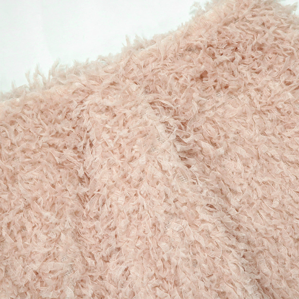 Fashionable Solid Color Halter Crop Top Mini Skirt Two-Piece Set 19