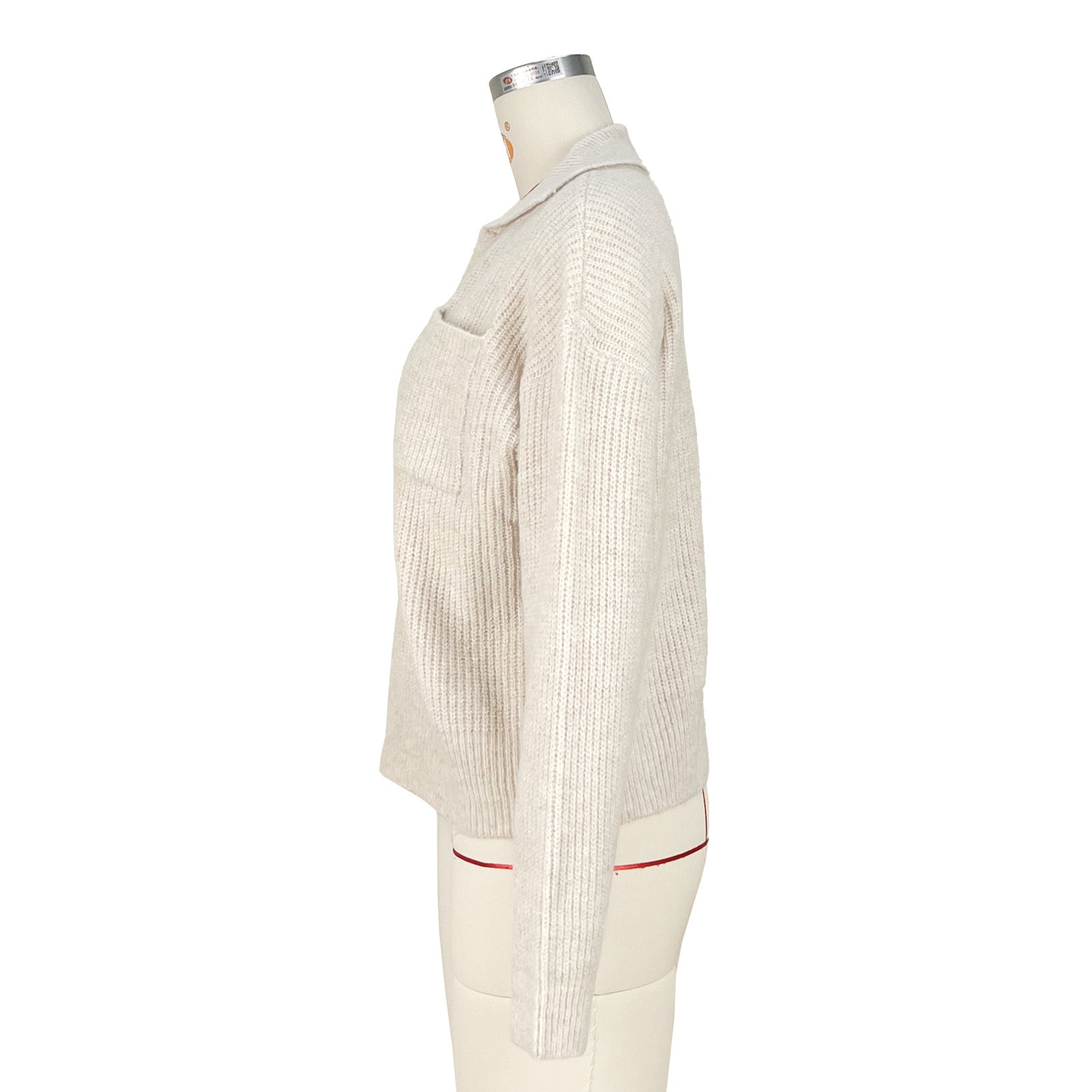 Women's Turndown Collar Loose Pullover Knitting Sweater 7