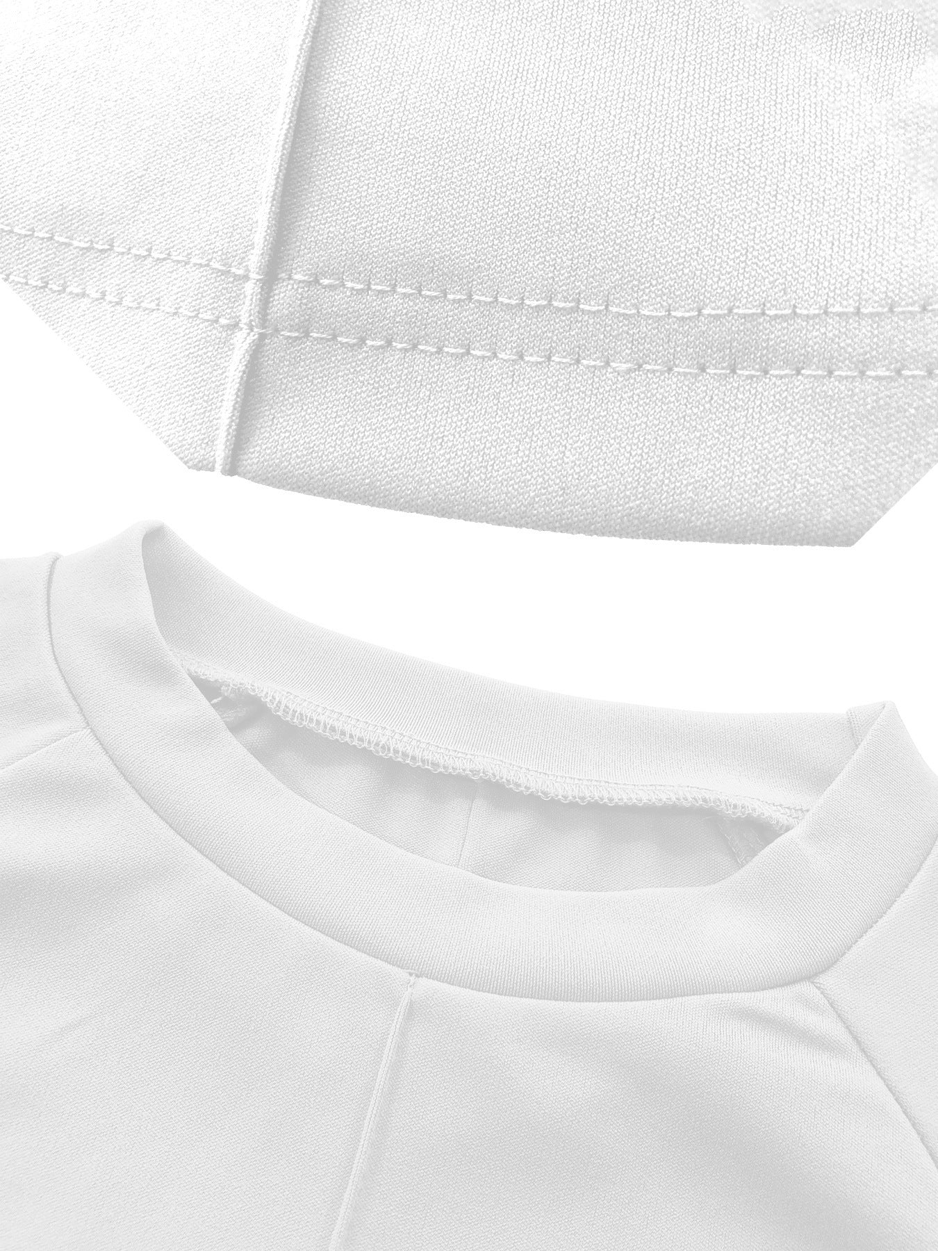 Women Casual Denim Patchwork Short-sleeved Top and Shorts Two-piece Set 17