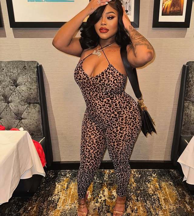 Women’s Sexy Leopard Print Straps Low-Cut Slim Jumpsuit 3