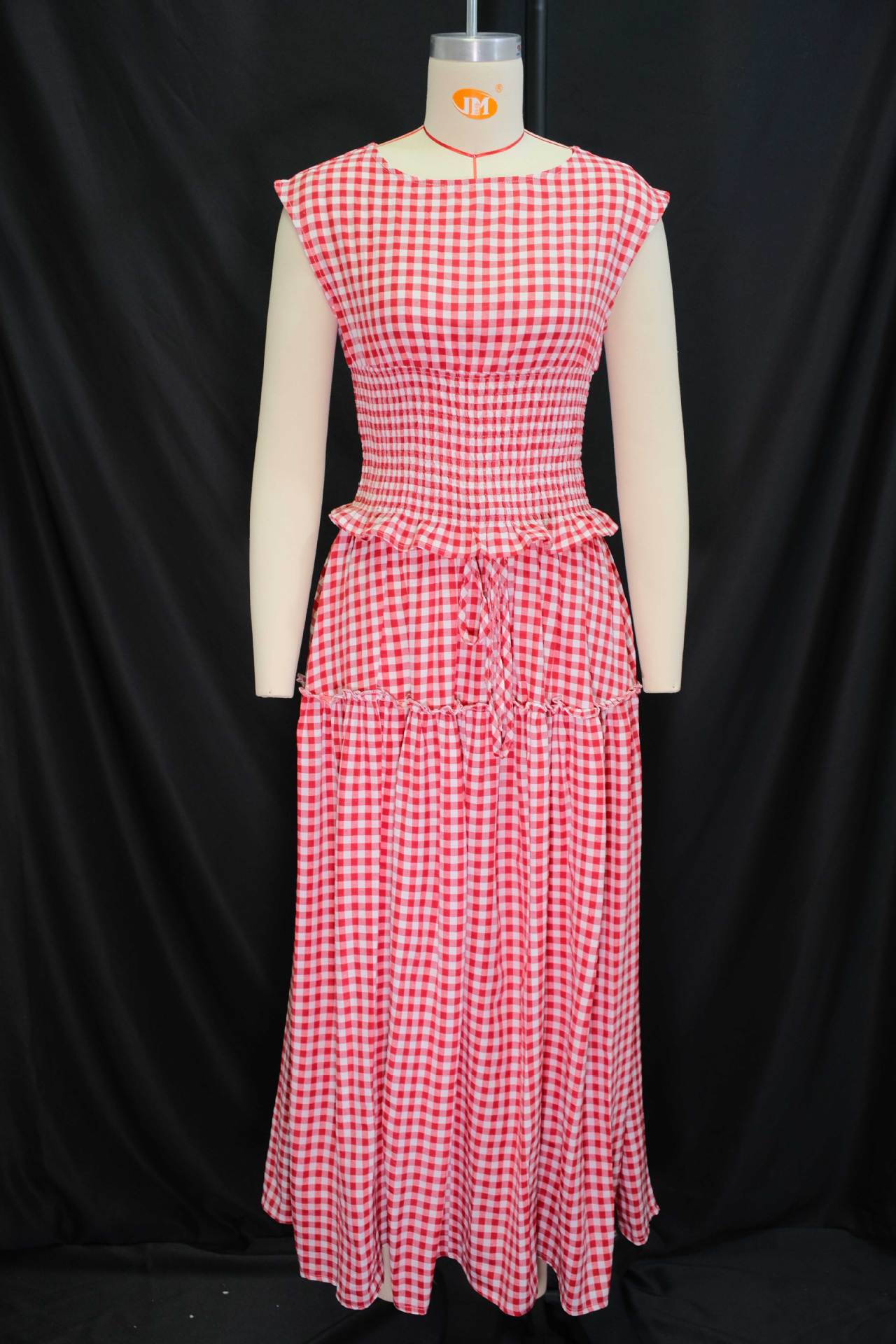 Women Summer Plaid Top and Skirt Two-Piece Set 10