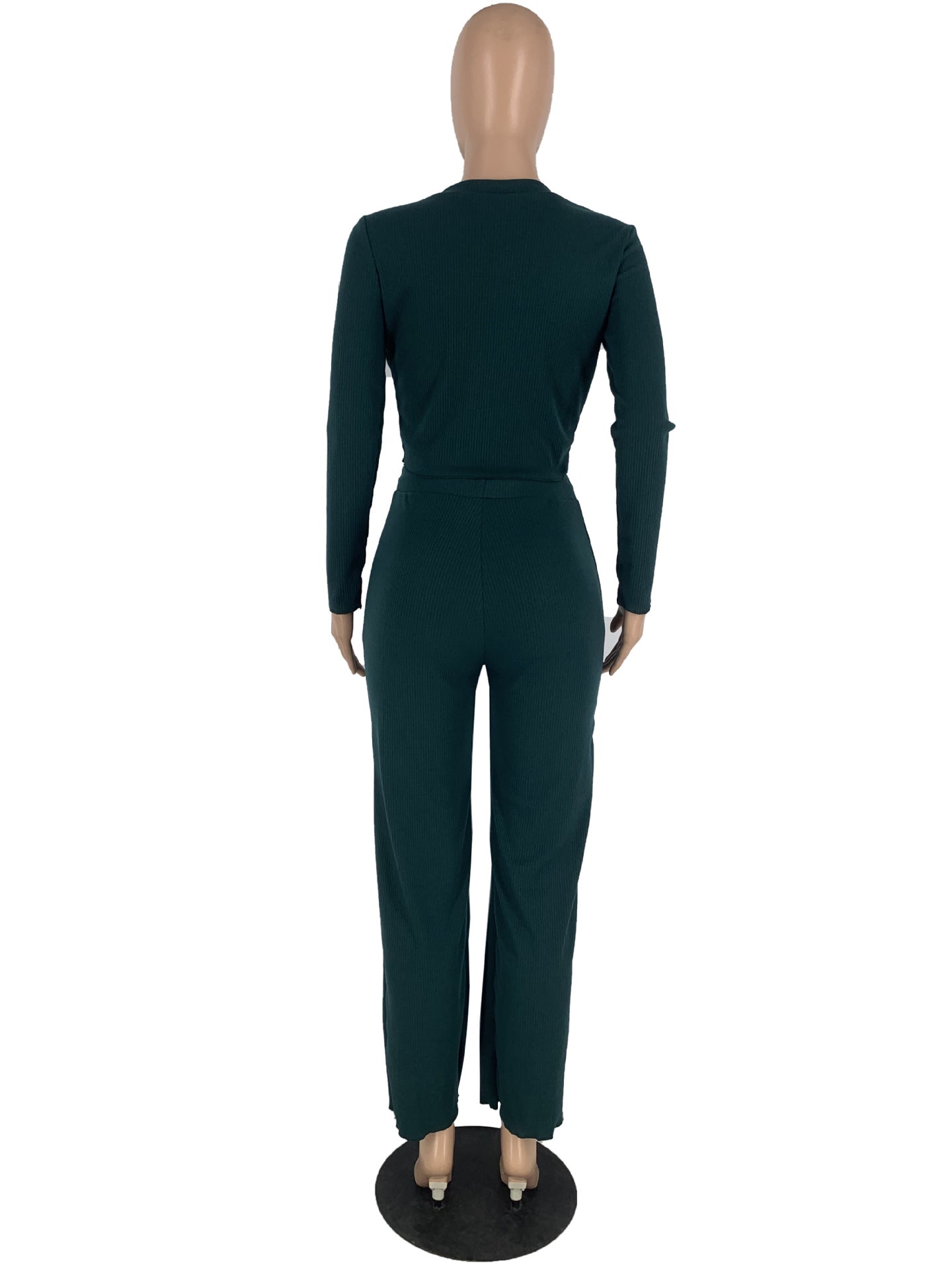 Women Casual V-neck Top and Pant two-piece set 21