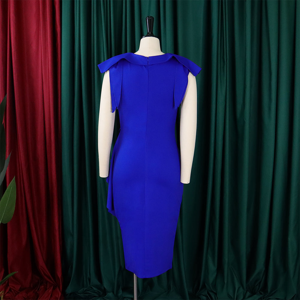 Women Summer Elegant Sleeveless Ruffles Dress 19