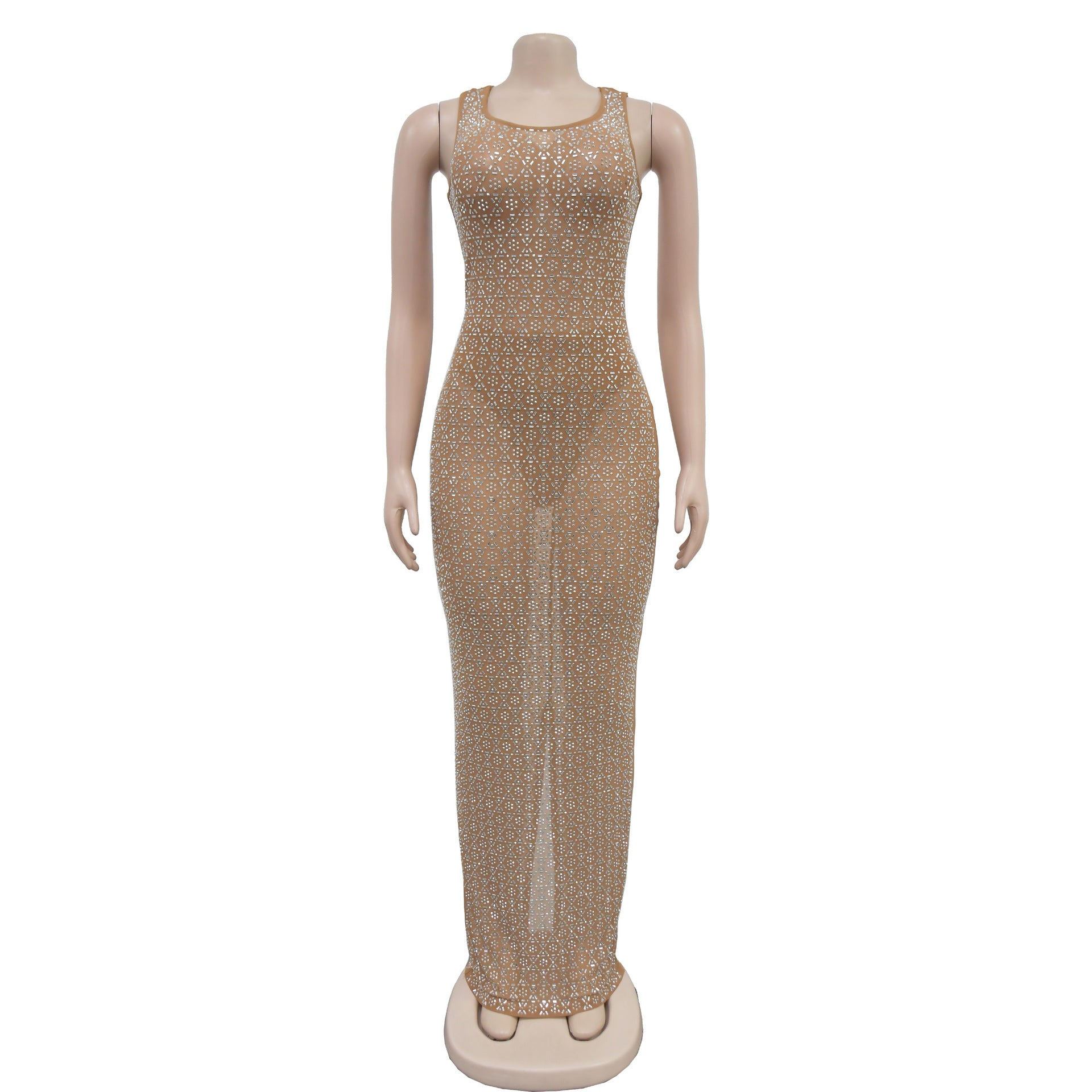Women Sexy Mesh See-Through Dress 11