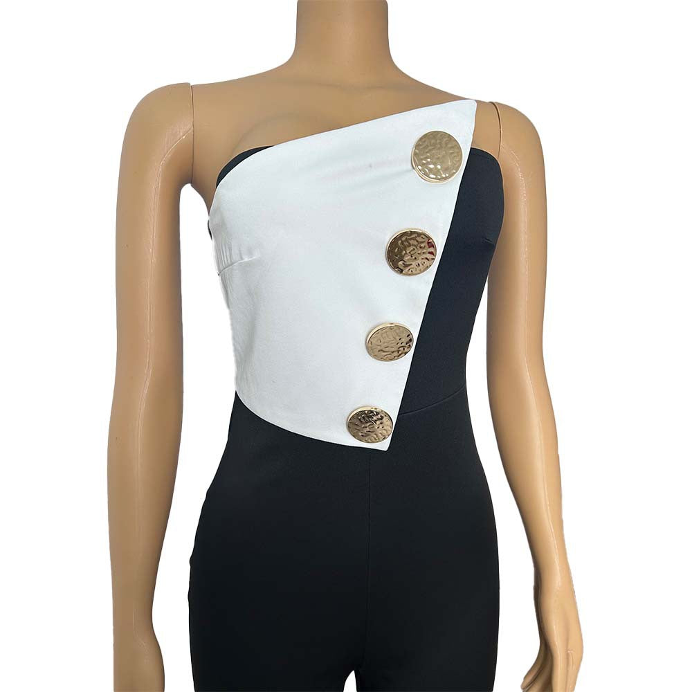 Women Party Button Jumpsuit 11