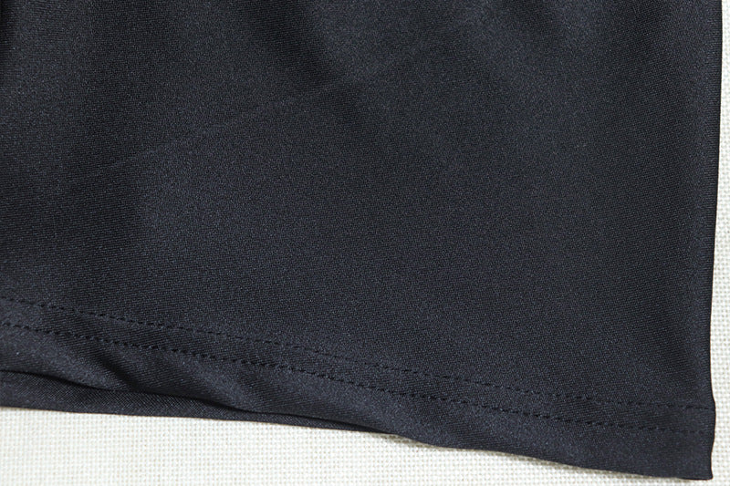 V-Neck Tight Fitting Long Sleeve Decorative Flower Irregular Bodycon Dress 16