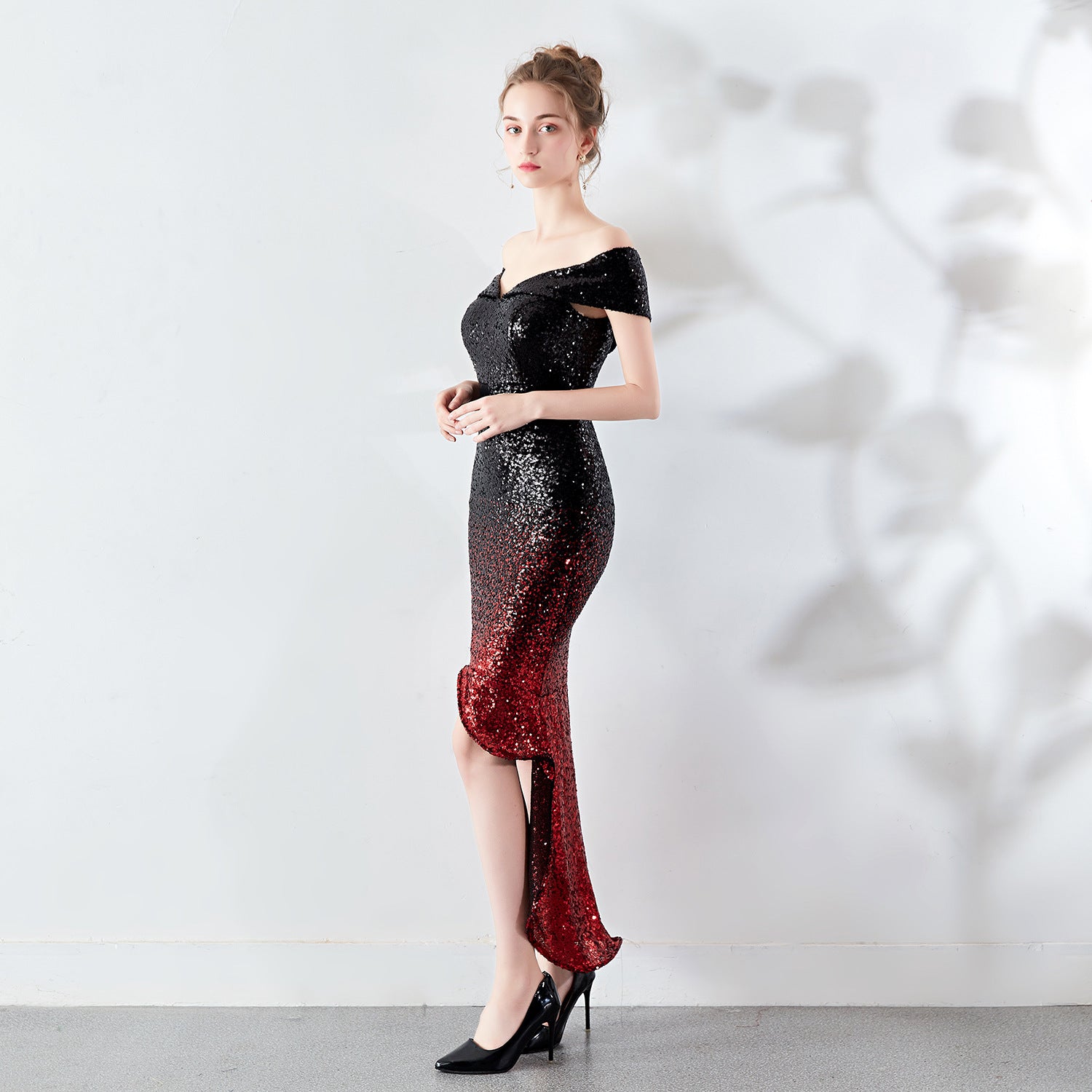 Sequins Sweetheart High Low Mermaid Evening Dress 10