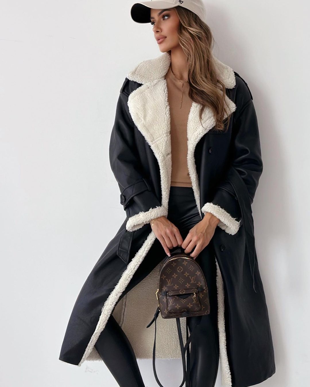 Autumn And Winter Reversed Wear Turndown Collar Coat 7
