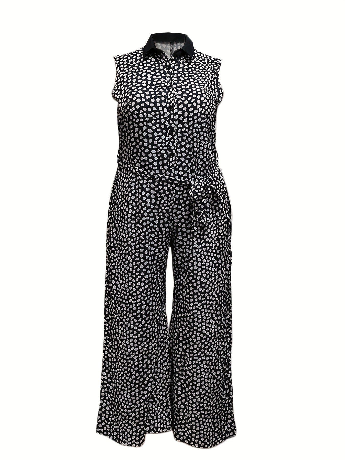 Floral Long Plus Size Jumpsuit with Pockets 6
