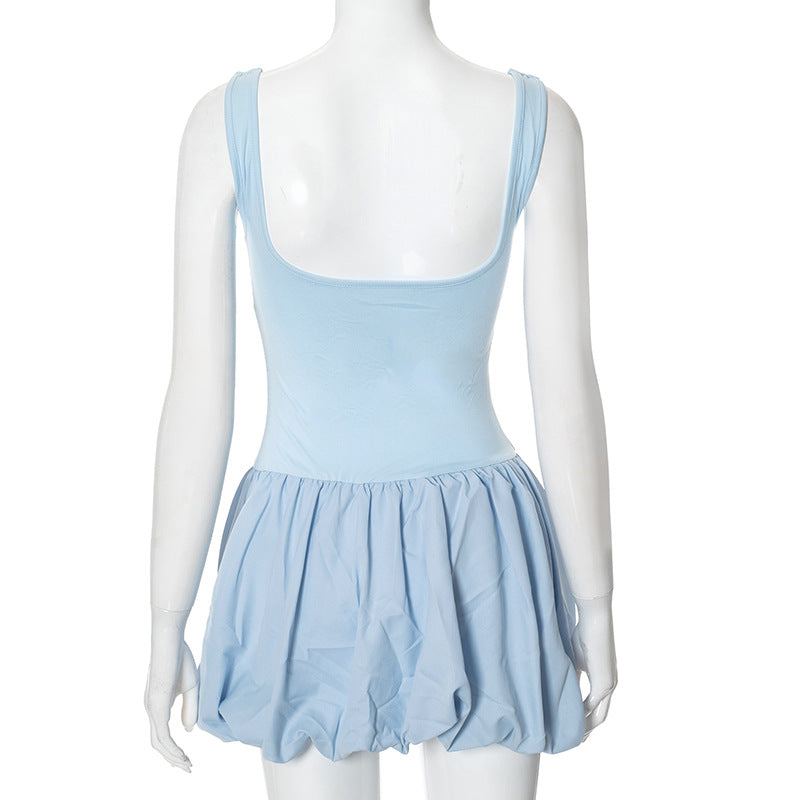 Women Summer Solid Sleeveless Dress 8