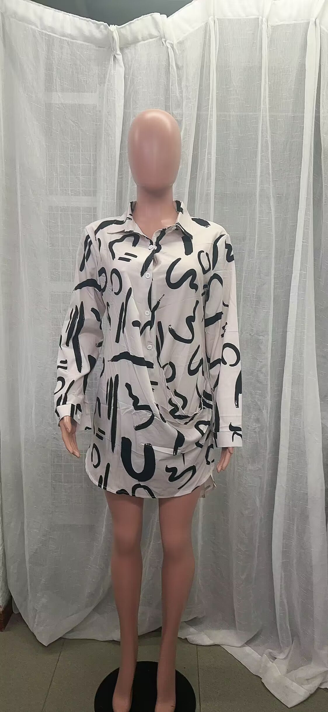 Women Sexy Fashion Print Long Sleeve Shirt 25