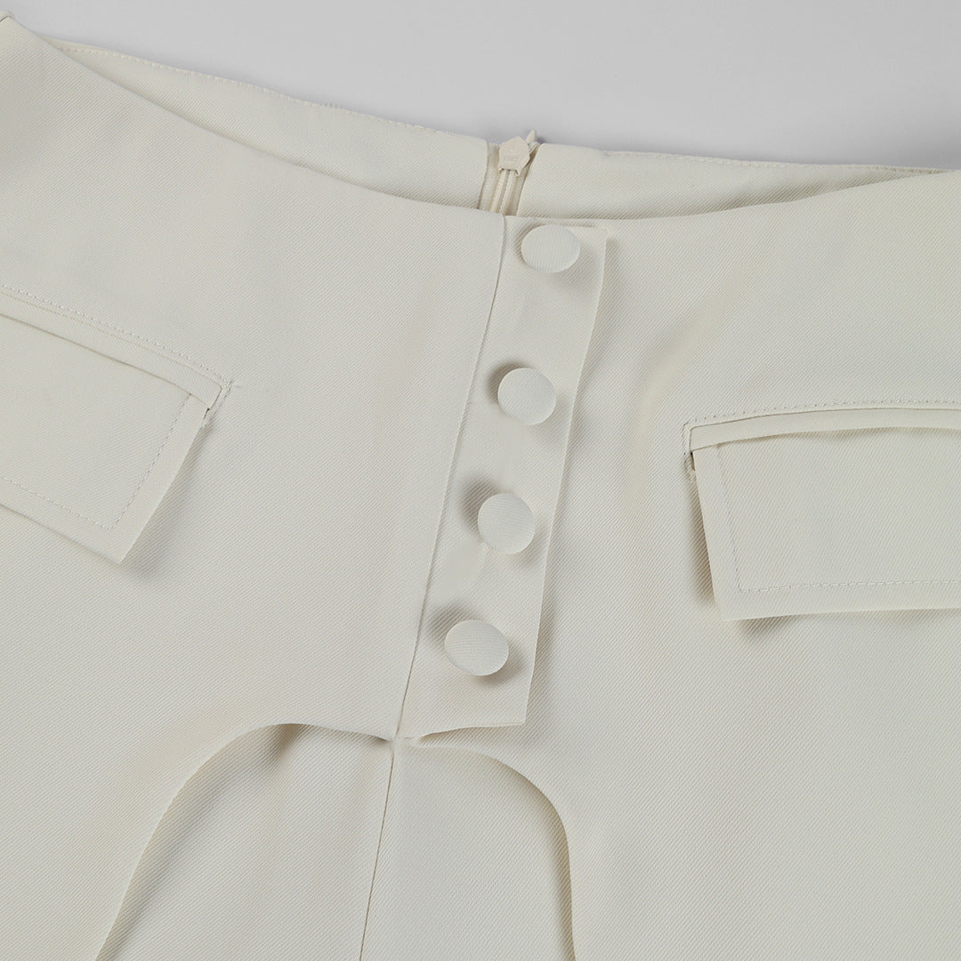 Women Solid Long Sleeve V-Neck Backless Top and Wide Leg Pants Two-Piece Set 15