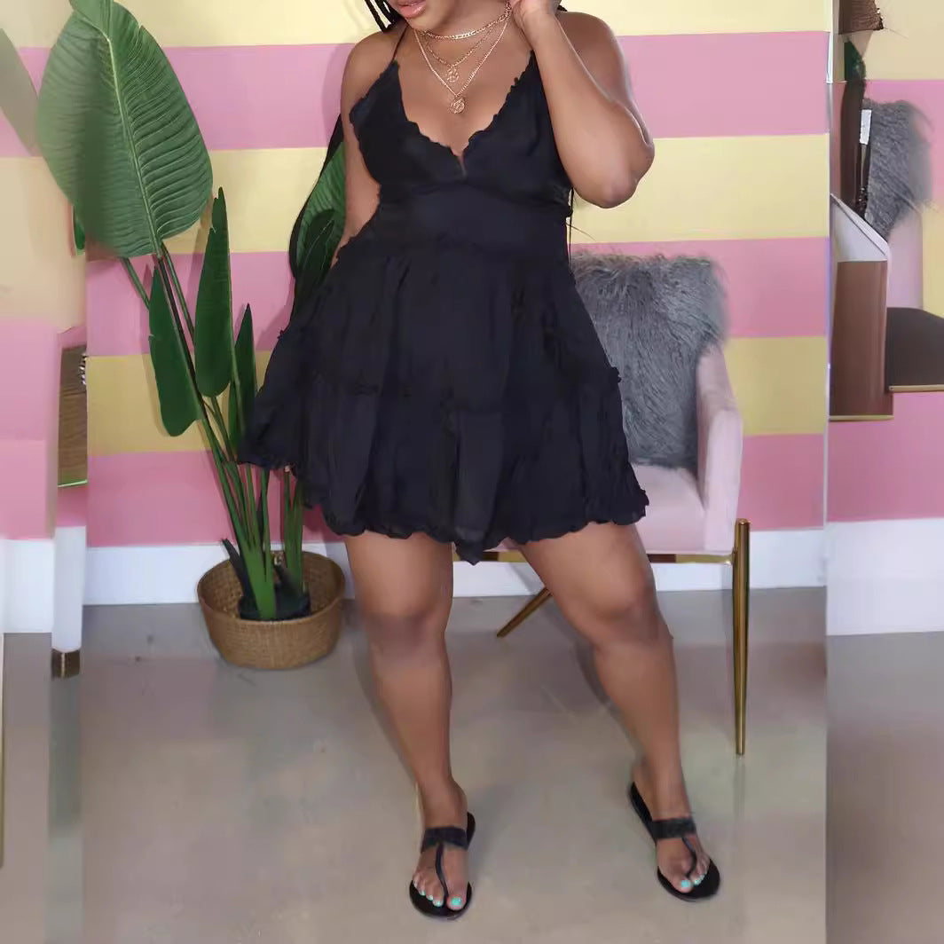 Summer Women Sexy Sleeveless Backless Smocked Dress 6