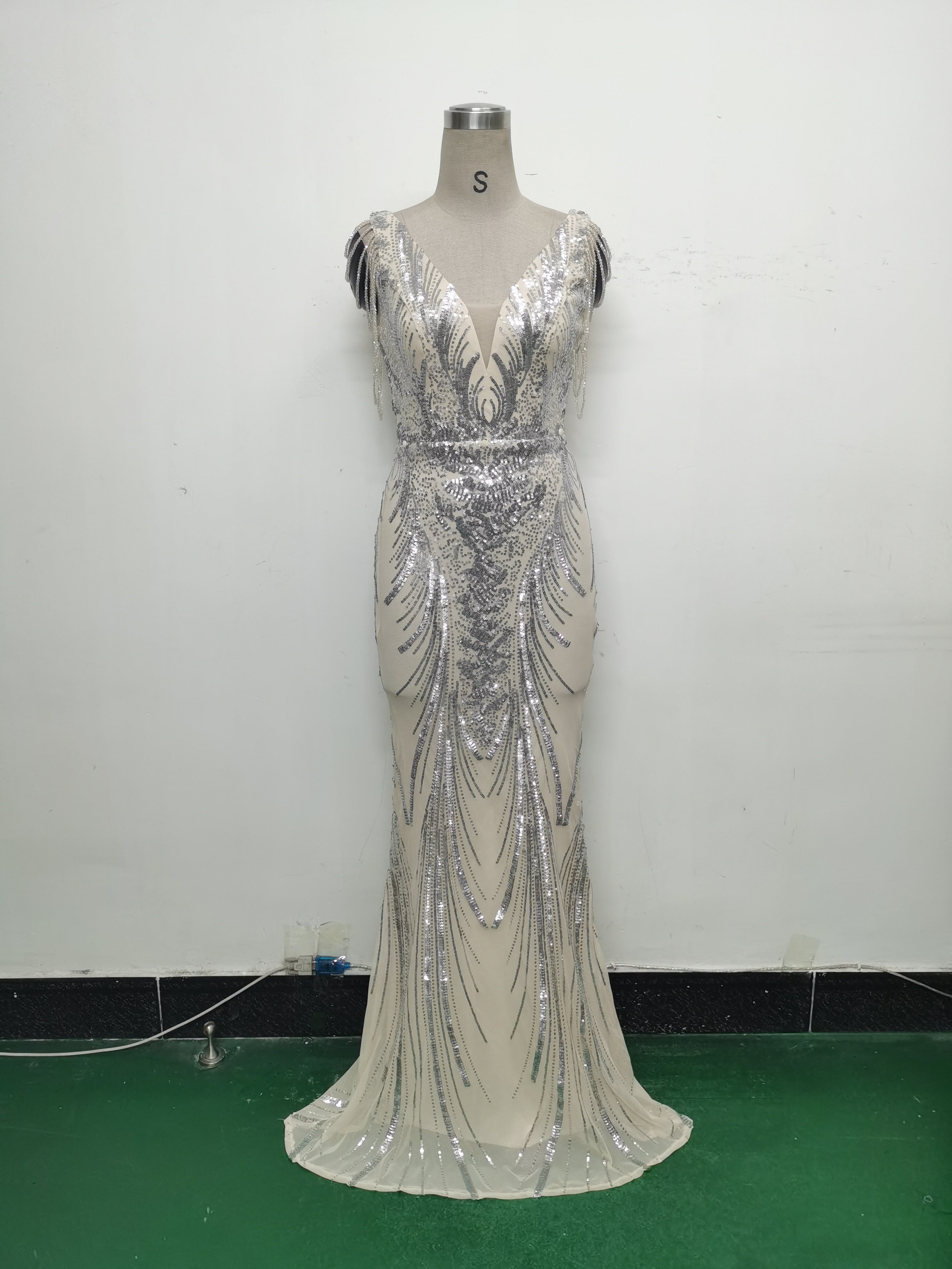 Sexy Rhinestone Chain Sequins Evening Dress 25