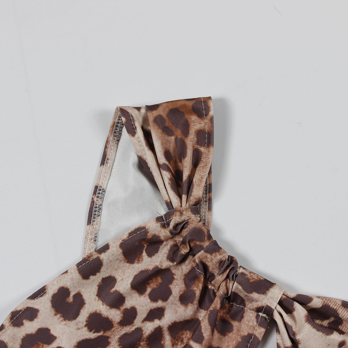 Women's Chic Leopard-Print Slim Sexy Low-Back Dress 9