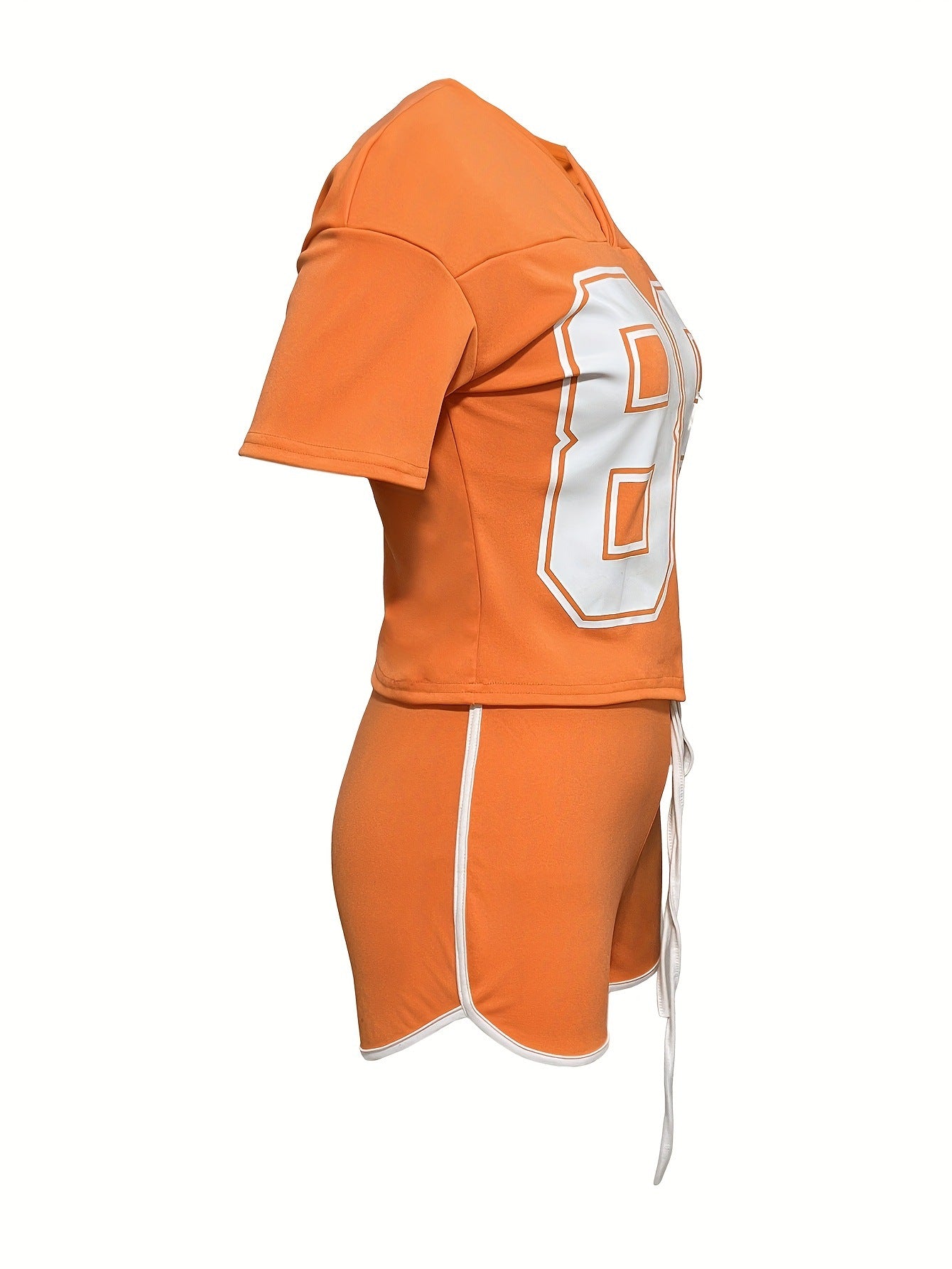 Women casual digital print short-sleeved top and shorts two-piece set 22