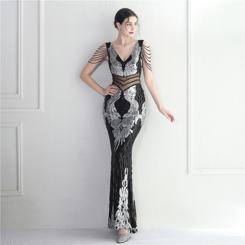 Long Sequin Oversized Plus Size Formal Party Evening Dress 5