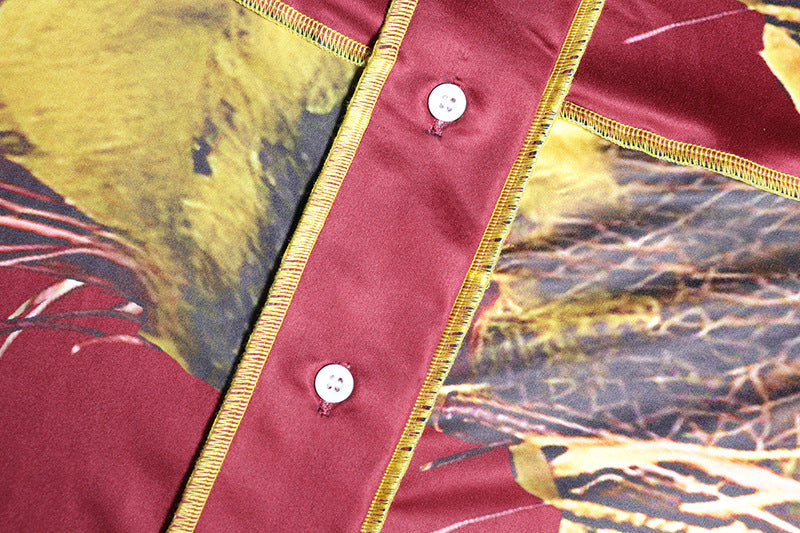 Women's Long Sleeve Crop Top Fashion Breasted Two-Piece Skirt Set 15