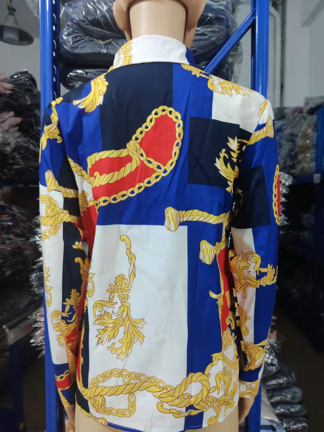 Women long-sleeved elegant printed shirt 26