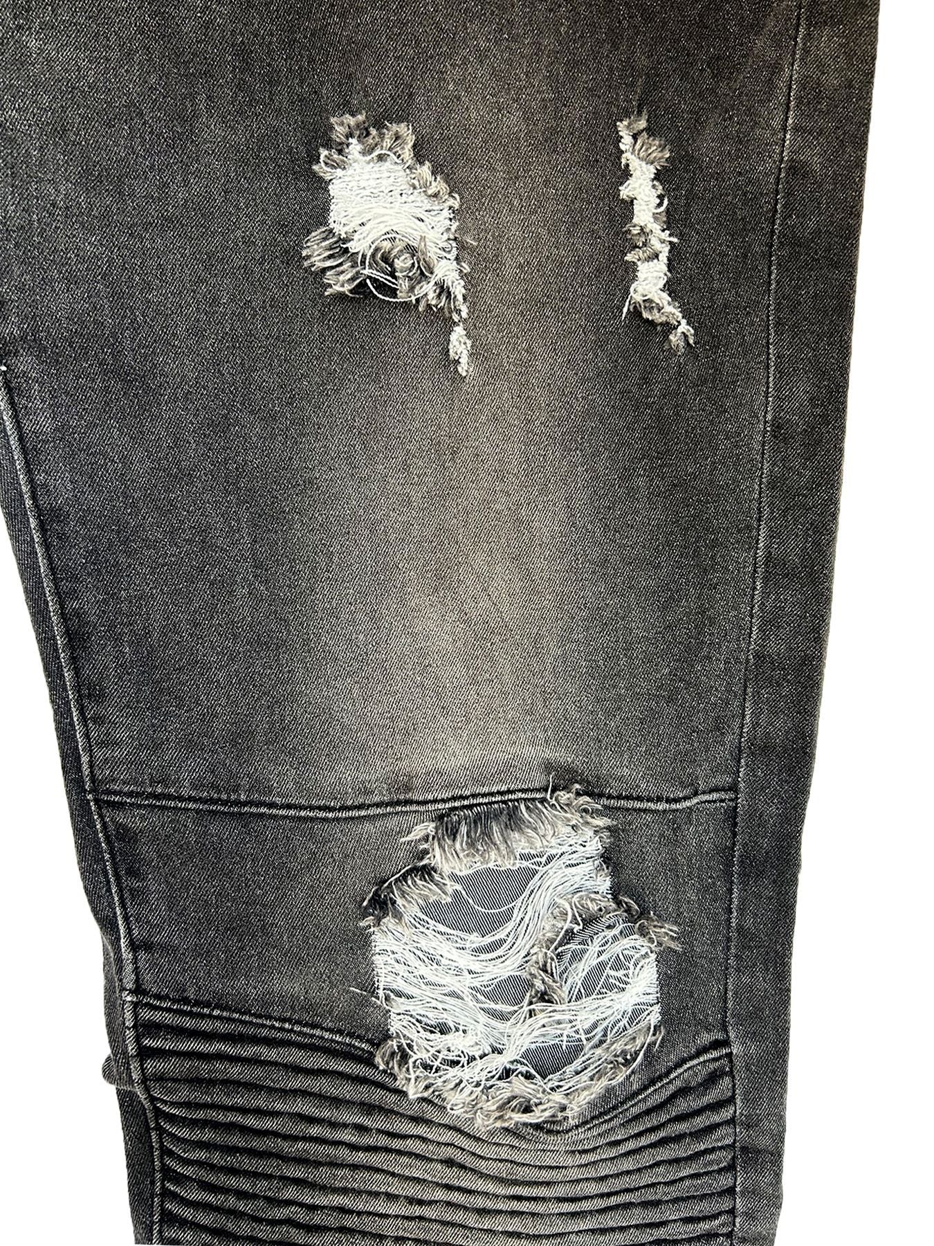 Women Stretch Ripped Denim Pants 14