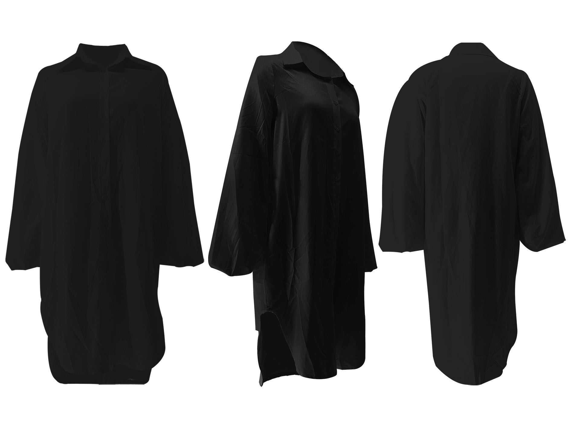 Autumn And Winter Women's Loose Long Sleeve Shirt Dress 16