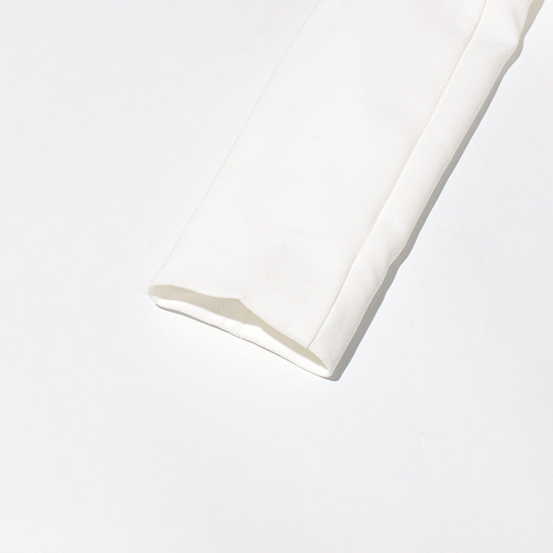 Women rhinestone design Solid Blazer 20