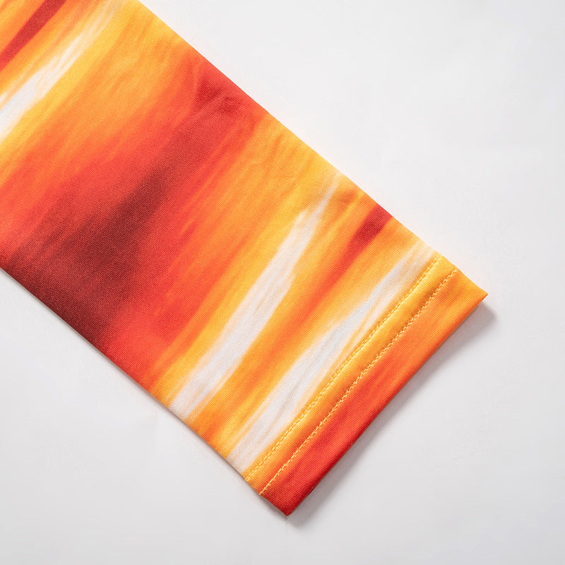 Fashion Casual 3D Printed Long Sleeve Slim Dress 13