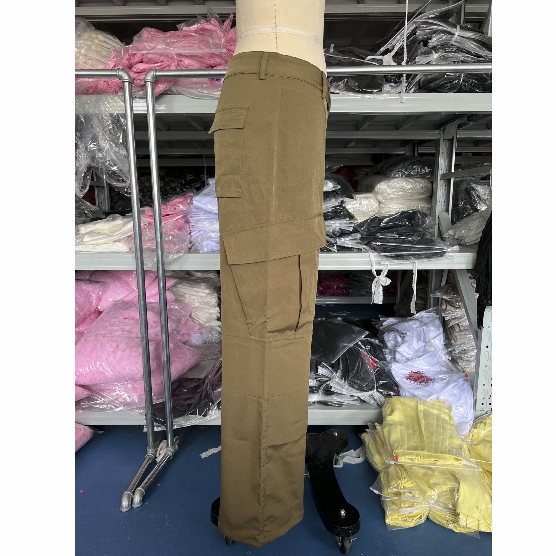 Trendy Street Style Loose Low-Waist Wide-Leg Cargo Pants 15