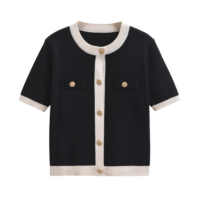 Women Spring and Autumn White Knitting Cardigan Sweater Top 3