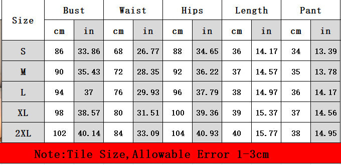 Women summer contrast color sretchy denim top and shorts two-piece set 6