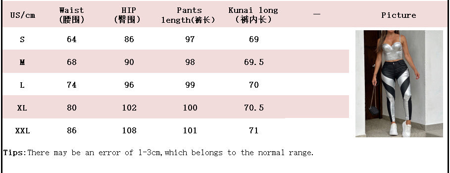 Women Patchwork Contrast Pocket Pants 9