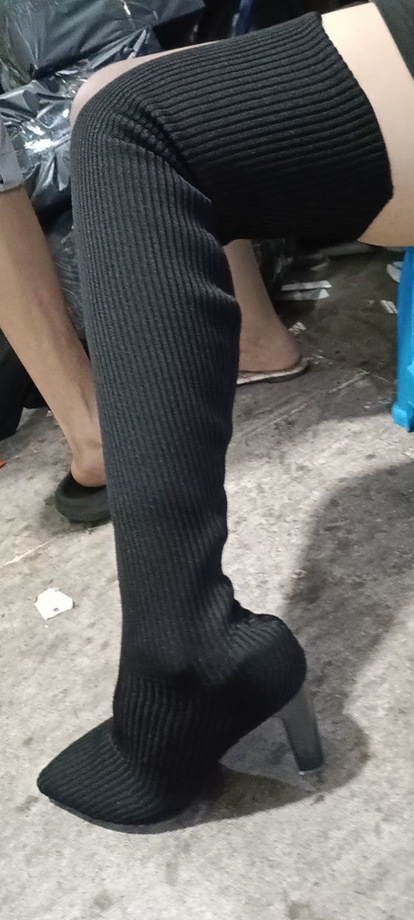 Women autumn and winter knitting stretch wool socks boots 16