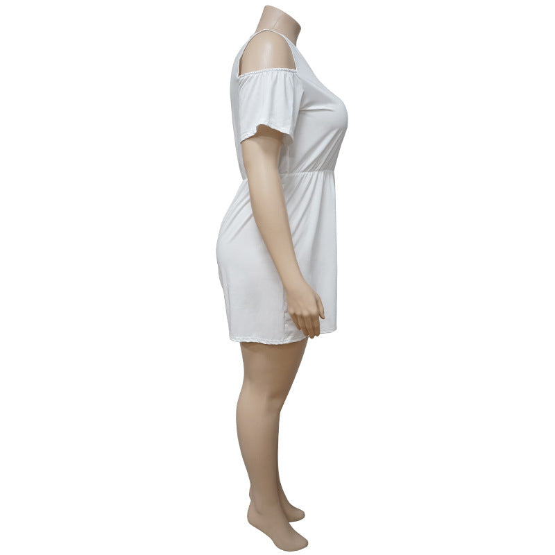 Spring Plus Size Women's Casual Loose Jumpsuit Solid Color Home Wear 9