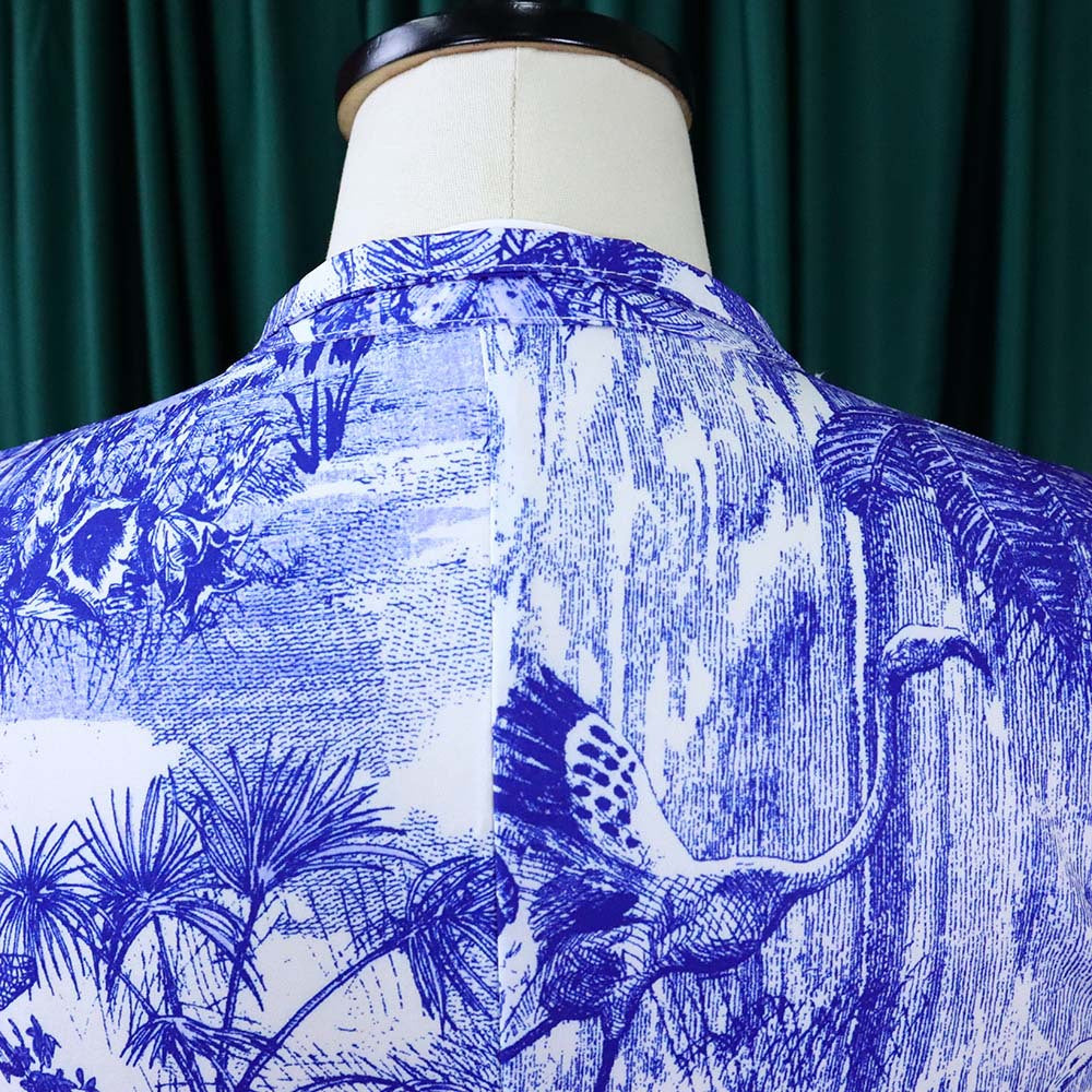 Plus Size Summer Women Printed Short Sleeve Dress 10