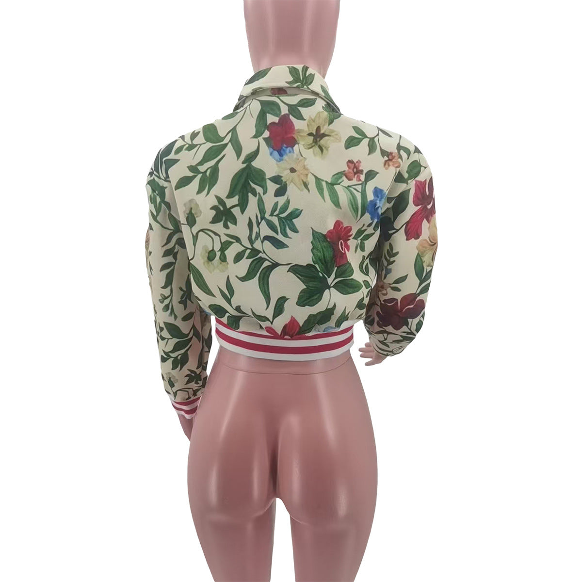 Women Casual printed baseball jacket 8