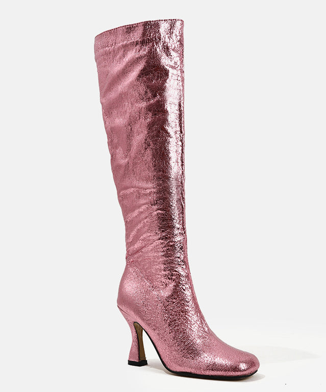 Winter High Boots For Women Stiletto Heels Square Toe Long Boots For Women 10