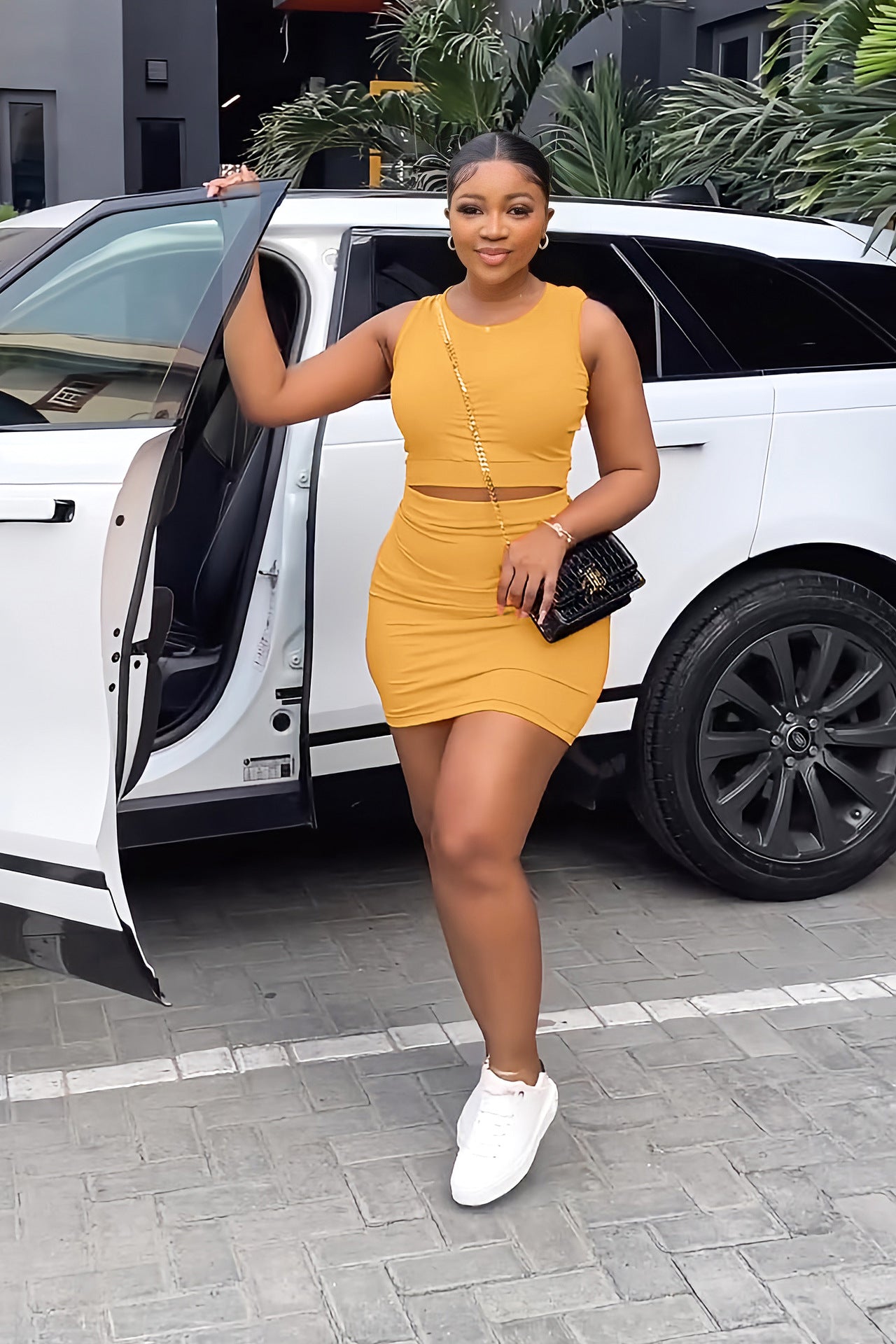 Women Crop Tank Top and Bodycon Skirt Two-Piece Set 6