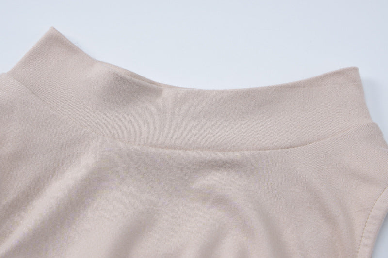 Women's Winter Highneck Sleeveless Vest Bell Bottom Pants Fashion Casual Two-Piece Set For Women 12