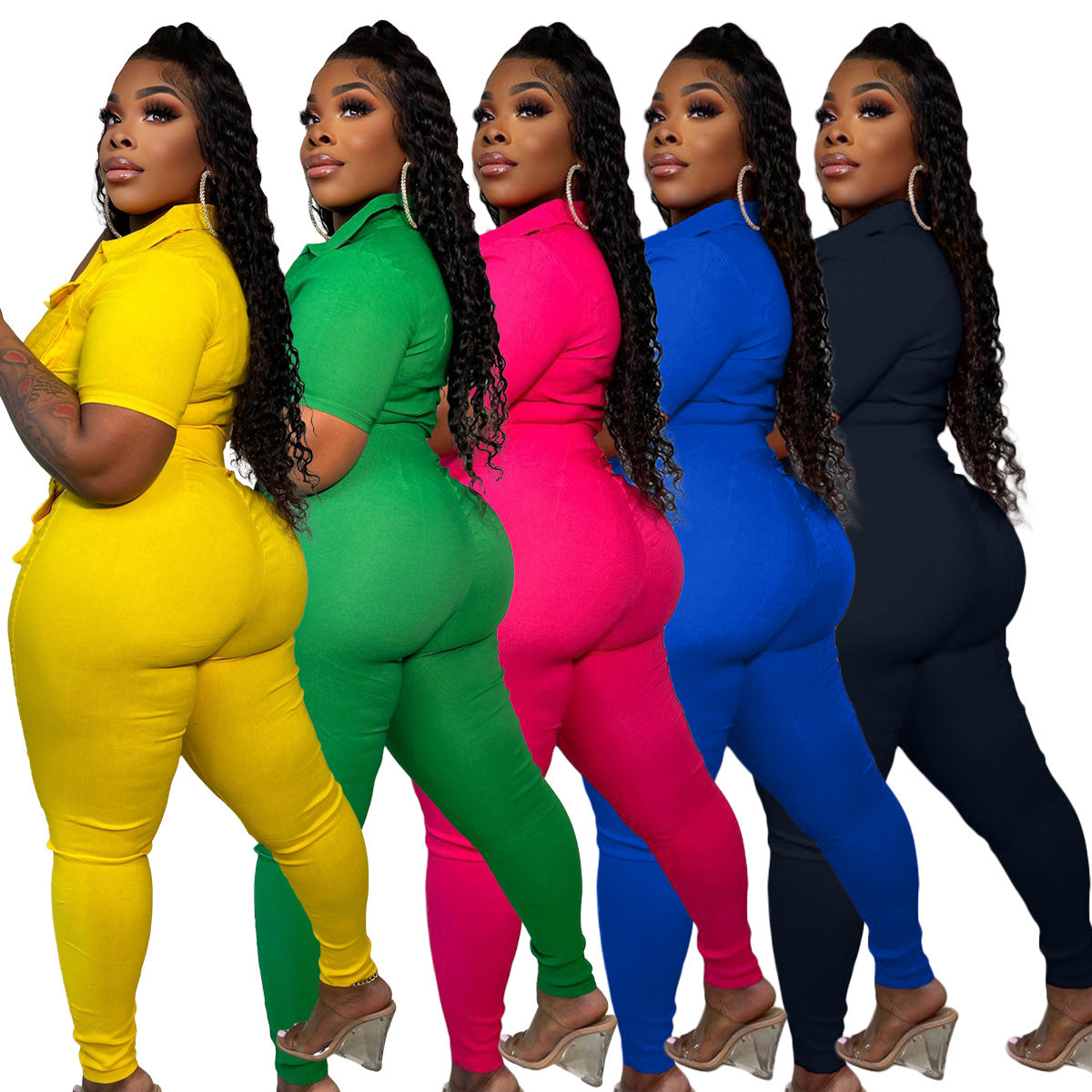 Women's Sexy Zip Pocket Jumpsuit 6