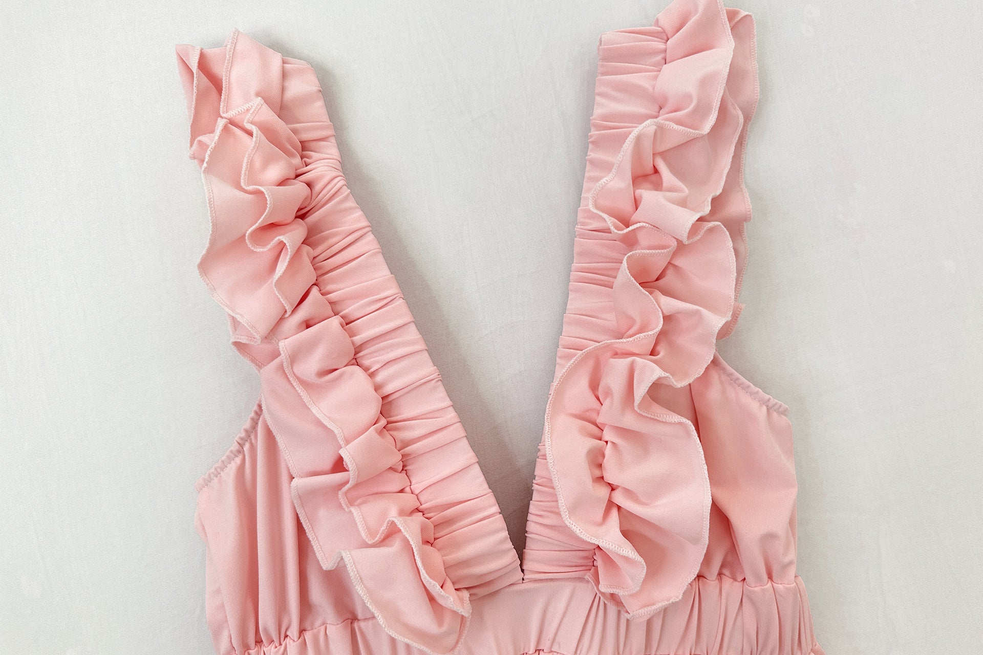 Women summer sexy sleeveless V-neck ruffle dress 8