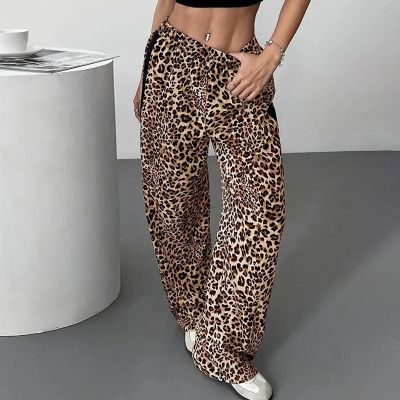 Women Fall/Winter Leopard Print Cropped Pants 13