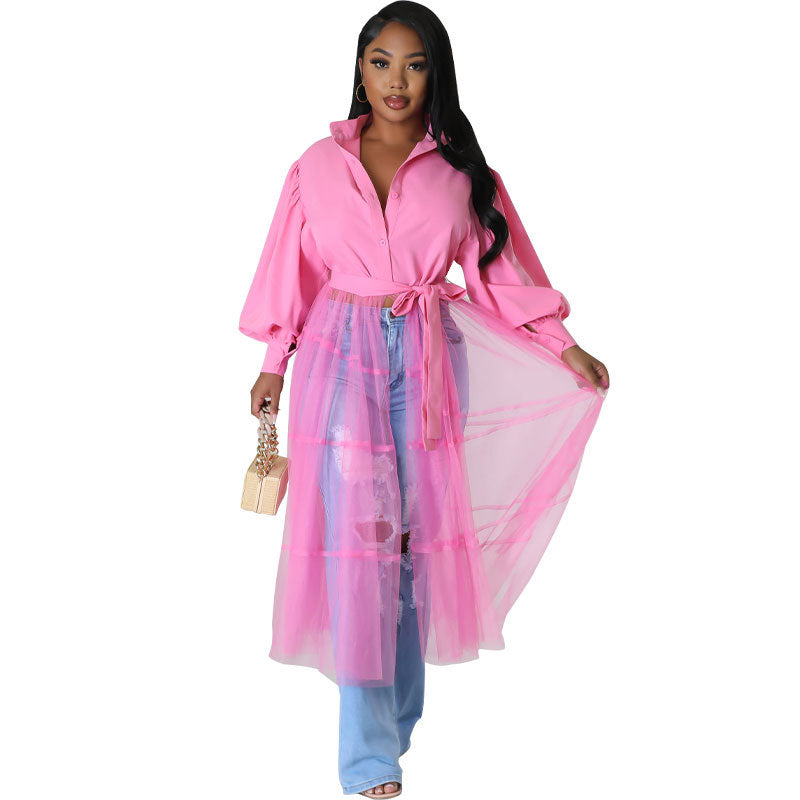 Women's Long Shirt Casual Women's Autumn Fashion Long Sleeve Shirt 7