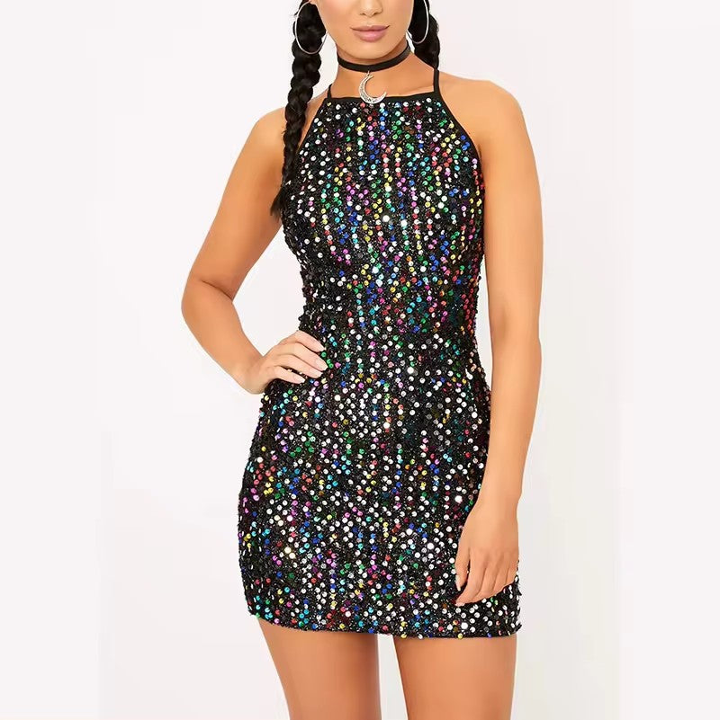 Women Summer Sequin Mini Dress 4