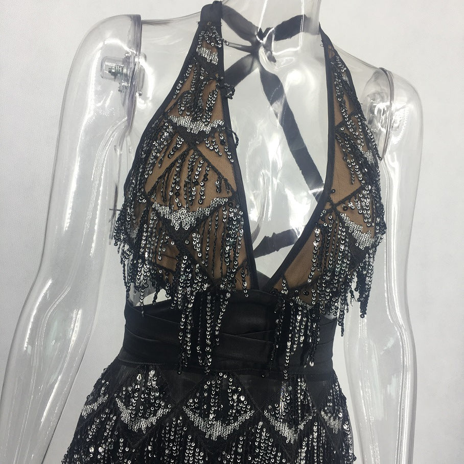 Tassel Sexy Nightclub Dress Autumn Party Wear 11