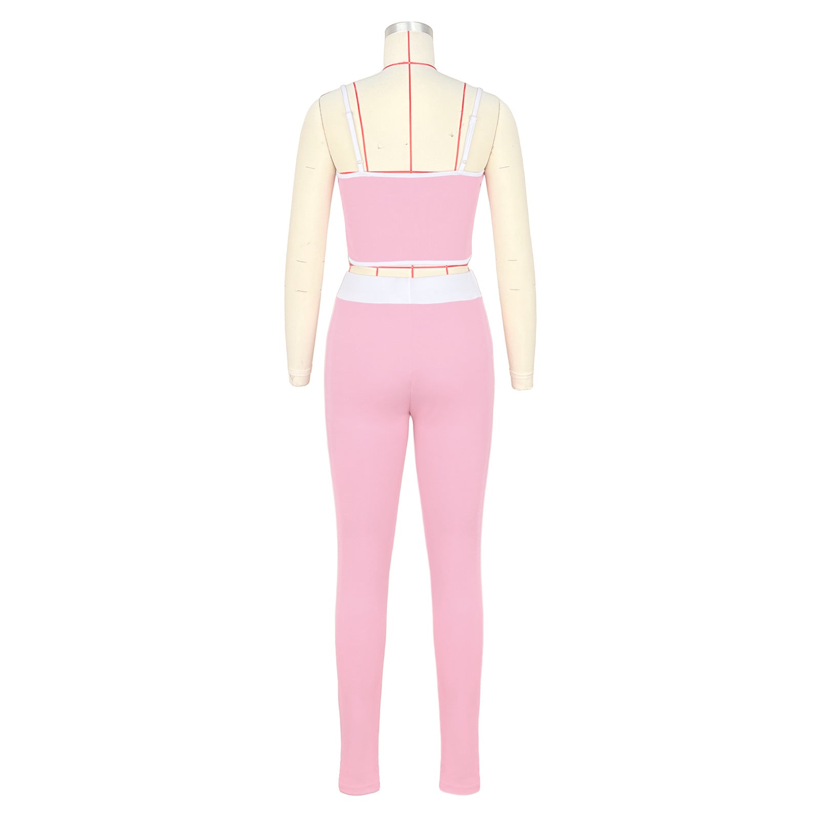Women Sports Suspender Top and Pants Two-Piece Set 8