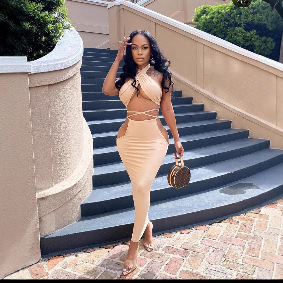 Women's sexy dress Lace-Up multi-wear nightclub dress