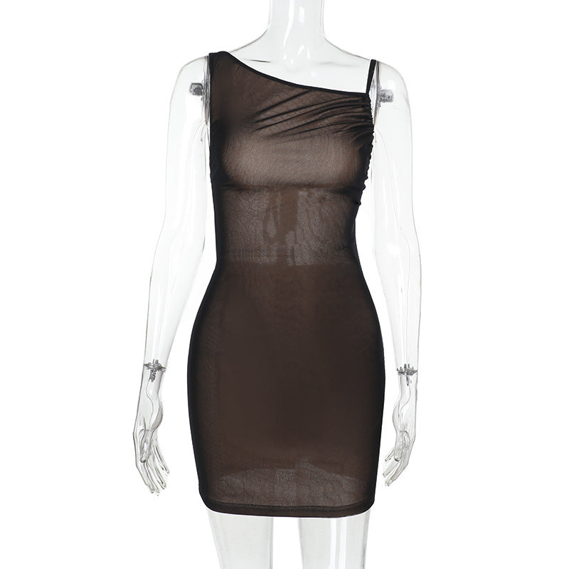 Low Back Lace-Up Sexy Sheer Strap Bodycon Dress for Summer 8